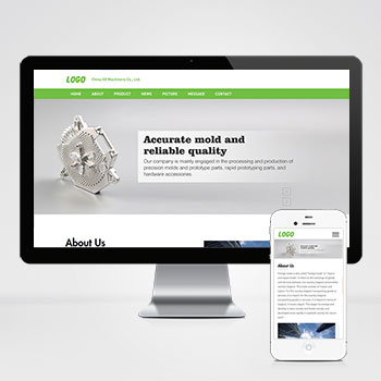 (自適應(yīng)手機(jī)端)綠色五金零件英文PHP外貿(mào)網(wǎng)站建設(shè)案例 精密模具零件加工類網(wǎng)站制作案例