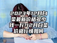 2023年12月白菜最新價格多少錢一斤?12月白菜價格行情如何
