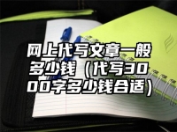 網上代寫文章一般多少錢（代寫3000字多少錢合適）