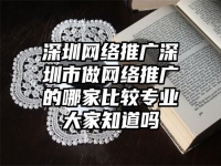 深圳網(wǎng)絡(luò)推廣深圳市做網(wǎng)絡(luò)推廣的哪家比較專業(yè)大家知道嗎