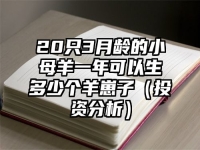 20只3月齡的小母羊一年可以生多少個羊崽子（投資分析）